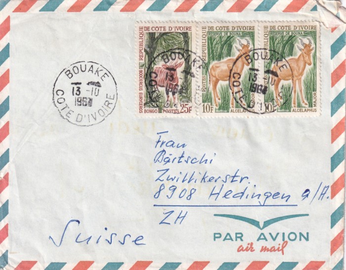 FILATELIE TEMATICA - PLIC COASTA DE FILDES TEMATICA FAUNA AIRMAIL