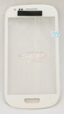Geam Sticla Samsung Galaxy S3 Mini i8190 Alb + Adeziv Montaj