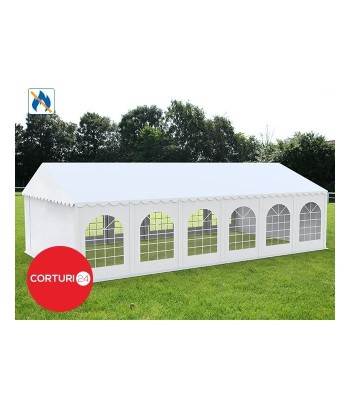 Cort Evenimente Professional XXL, PVC ignifug alb, 6x12 m - Corturi24 foto