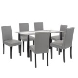 Set de masă Cadiz 6 1 negru-gri