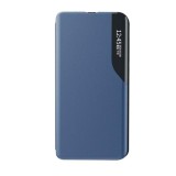 Husa flip din piele compatibila cu samsung galaxy s22 ultra, htpmag,e-fold, dark blue