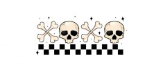 Sticker decorativ Skull, Multicolor, 85 cm, 3852ST foto