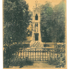 5305 - ALBA-IULIA, Park, Monument, Litho, Romania - old postcard - used - 1903