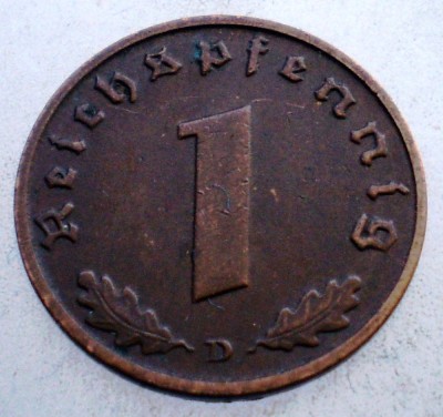 2.752 GERMANIA 1 REICHSPFENNIG 1938 D foto