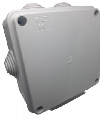 Doza aplicata patrata 100x100x50mm IP55 pentru distributie jonctiune ABS rezitenta UV foto