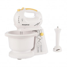 Mixer cu bol rotativ 2 in 1 Hausberg, func?ie Blender, 5 trepte de viteza, 350W foto