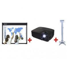 SET: TABLA INTERACTIVA IQBoard DVT100+VIDEOPROIECTOR 3D INFOCUS IN112a+SUPORT DE TAVAN PT. VIDEOPROIECTOR PRB-2