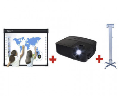 SET: TABLA INTERACTIVA IQBoard DVT100+VIDEOPROIECTOR 3D INFOCUS IN112a+SUPORT DE TAVAN PT. VIDEOPROIECTOR PRB-2 foto