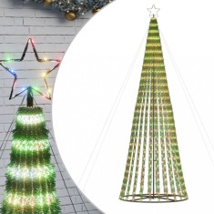 Pom de Craciun LED 688 LED-uri colorate 300 cm foto