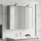 vidaXL Dulap cu oglindă pentru baie Gri din beton 73,5 x 16 x 62,5 cm 889178