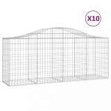 Cumpara ieftin Cosuri gabion arcuite 10 buc, 200x50x80/100 cm, fier galvanizat