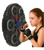 Aparat interactiv de box electronic cu 2 manusi, Bluetooth, lumina LED si muzica, Diametru 35.5 cm