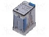 Releu electromagnetic, 24V DC, 15A, 4PDT, serie 55.34, FINDER - 55.34.9.024.0090