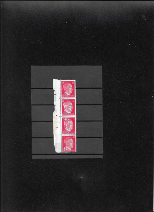 4 timbre Hitler nestampilate