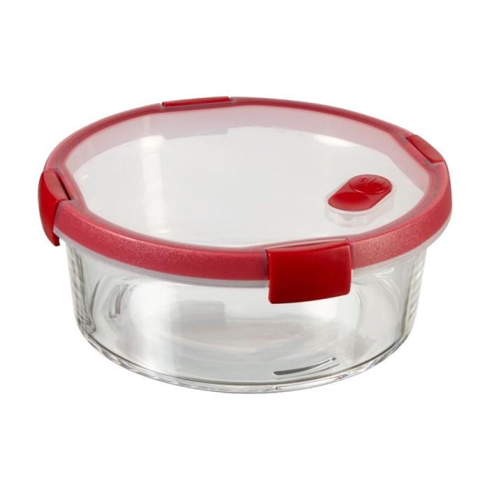 Caserola alimente, Curver Smart Cook, sticla, rotunda, transparenta, 1.2 L