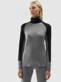 Lenjerie termoactivă de skitour cu l&acirc;na Merino (bluză) pentru femei - gri, 4F Sportswear