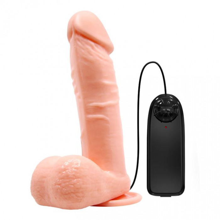 Penis artificial dildo mare și realist, cu funcție de vibrare și rotație