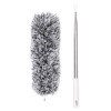 Pamatuf Extensibil 90-290cm, Microfibra, Metalic, Curatare Praf Locuri Greu Accesibile, Gri