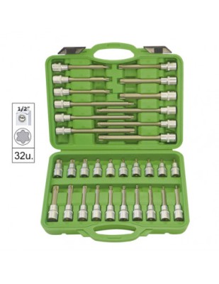 Trusa Capete Tubulare Torx Pentru Suruburi Cu 32 Piese foto