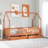 Cadru pat copii cu sertare, 80x200 cm, lemn masiv de pin