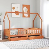 VidaXL Cadru pat copii cu sertare, 80x200 cm, lemn masiv de pin