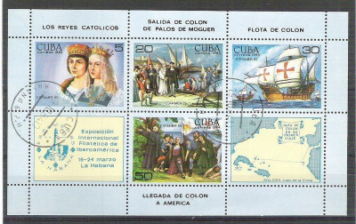 Cuba 1984 Ships, UPU, perf. sheet, used AA.022 foto