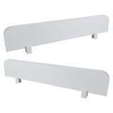 Set 2 protectii laterale pentru pat copii detasabile, cu cleme, Pal Melaminat, 70x14 cm, alb