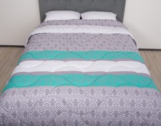 Pilota de iarna matlasata Selena Somnart, 150x200 cm, policotton imprimat, sezon rece, 400 g/mp Relax KipRoom foto