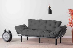 Canapea 3 locuri extensibila Nitta Gri