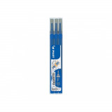 Set 3 Rezerve Roller PILOT Frixion, 0.5 mm, Albastru, Rezerve Rollere cu Gel Termosensibil, Rezerve pentru Rollere 0.5 mm, Rezerva pentru Roller PILOT