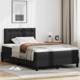 VidaXL Cadru de Pat cu Saltea Negru 120 x 190 cm Piele artificială