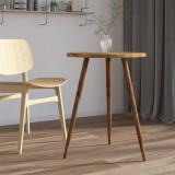 Cumpara ieftin Masă de bistro, maro &icirc;nchis, &Oslash;60x76 cm, MDF și fier