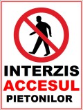 Placuta interzis accesul pietonilor