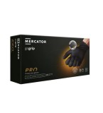 Set 50 bucati Manusi Mercator PowerGrip, Nitril, groase si rezistente, textura diamant, protectie la substante chimice, negru, marimea M