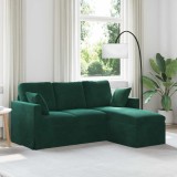 vidaXL Canapea Verde &icirc;nchis 178 x 134 x 80 cm Catifea 42024451