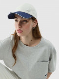 Șapcă cu cozoroc snapback unisex - alb-gălbui, 4F Sportswear