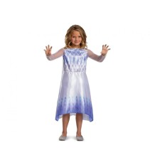 Costum carnaval regina zapezii Elsa - Frozen 2 (licentiat) pentru copii, marimea M (7-8 ani)