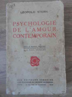 PSYCHOLOGIE DE L&amp;#039;AMOUR CONTEMPORAIN-LEOPOLD STERN foto