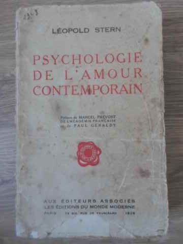 PSYCHOLOGIE DE L&#039;AMOUR CONTEMPORAIN-LEOPOLD STERN