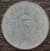 (A834) MONEDA DIN ARGINT GERMANIA - 5 MARK 1951, LIT F, 11,2 GRAME. PURITATE 625, Europa