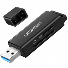 Cititor Card USB UGREEN CM104, SD / microSD, USB 3.0, Negru