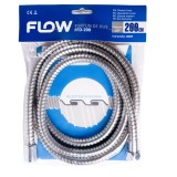 Furtun de dus inox 200 cm Flow FFD-200, crom, conexiune 1/2"