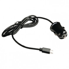 Incarcator de masina micro USB tata - 12V, 1.00 m, negru foto