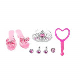 Set accesorii pentru fetite cu pantofiori Pretty Girl 8 piese roz, Generic