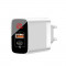 Incarcator retea Baseus, Mirror Lake PPS Travel, Voltage/Power Display, Quick Charge 3.0 USB/USB-C 18W, Alb