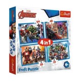 Cumpara ieftin Puzzle Trefl 4 in 1 Avengers - Razbunatorii curajosi, 207 piese