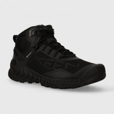 Keen pantofi Nxis Evo Mid WP barbati, culoarea negru, izolare usoara