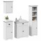 vidaXL Set mobilier baie BODO, 4 piese, alb, lemn masiv de pin 3307650
