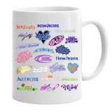 Cana alba personalizata trupa kpop newjeans logo, INOVATIX&reg;. 330 ml