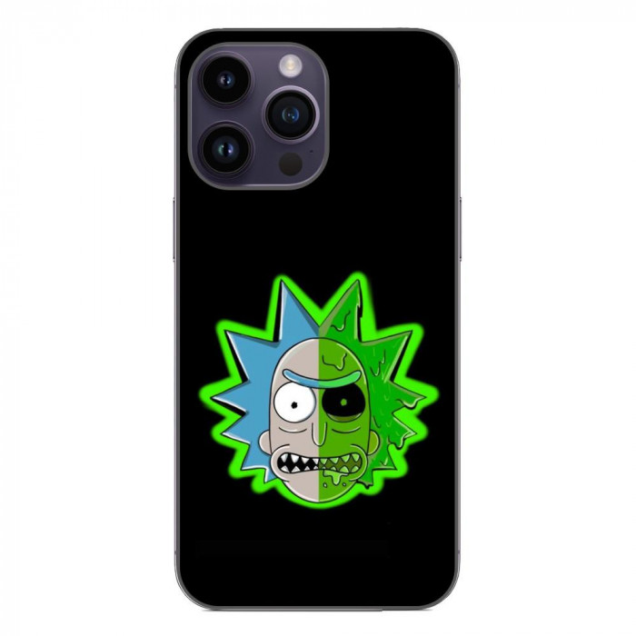 Husa compatibila cu Apple iPhone 15 Pro Max Silicon Gel Tpu Model Rick And Morty Alien
